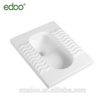 Saving water WC integrated S-trap squat pan sanitary ware low price squatting pan