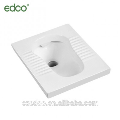 Saving water WC two piece toilet bowl integrated S-trap squat pan sanitary ware - low price squatting pan